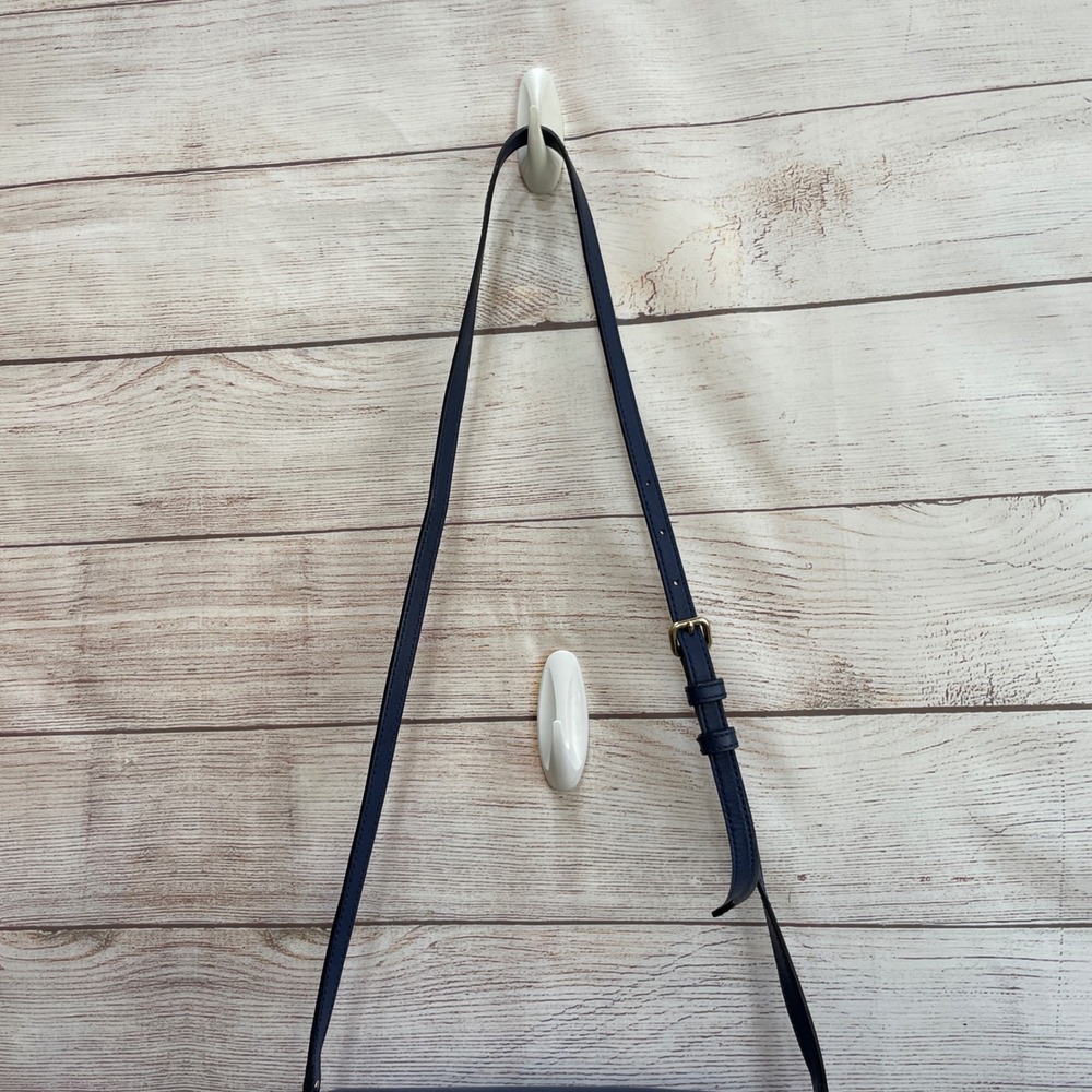 KATE SPADE NEW YORK VIA LIMONI CLARA CROSSBODY IN STRAW AND NAVY BLUE LEATHER - Picture 12 of 16